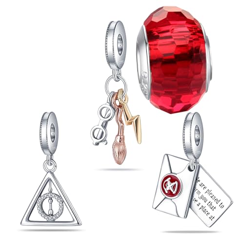 HappyStar 925 Sterling Silver Charms for Charms Bracelets and Necklaces,Combination Dangle Pendants Beads Charms Jewelry Gift for Couples Sisters.（With Spacer Beads） - H P Collection Charms