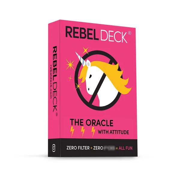 REBEL DECK - The Oracle with Attitude - Oracle Deck (60 Cards) - Caution! NOT Your Typical Positive Affirmation Cards - for The Rebellious Spirit I Funny Gifts for Women