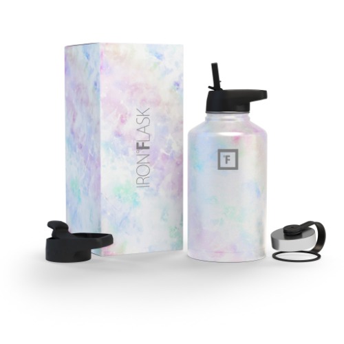 64 Oz Wide Mouth Water Bottle with Straw Lid | Pearl