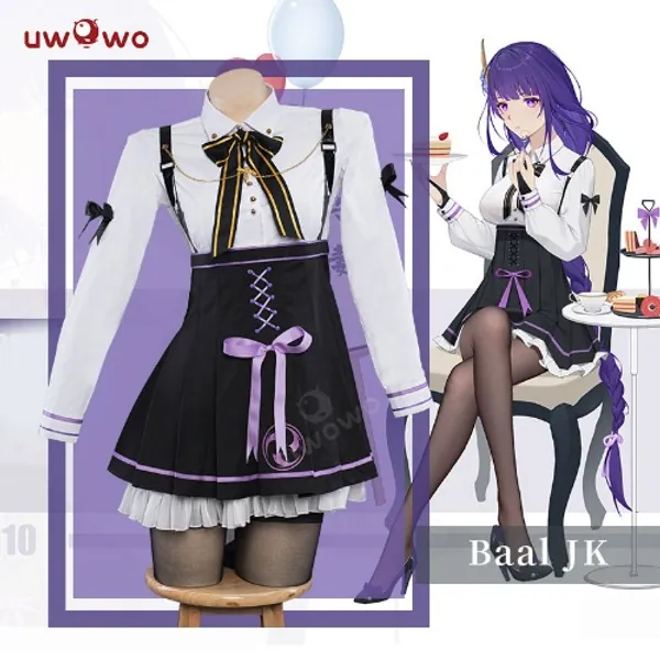 【Pre-sale】Uwowo Exclusive Genshin Impact Fanart Raiden Shogun Ei/Baal JK Uniforms Cosplay Costume | M