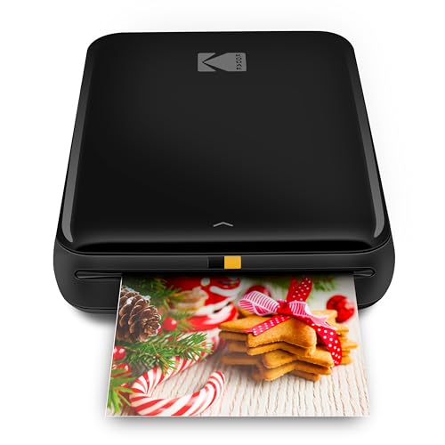Kodak Step Wireless Mobile Photo Mini Printer (Black) Compatible w/iOS & Android, NFC & Bluetooth Devices - Black - Printer