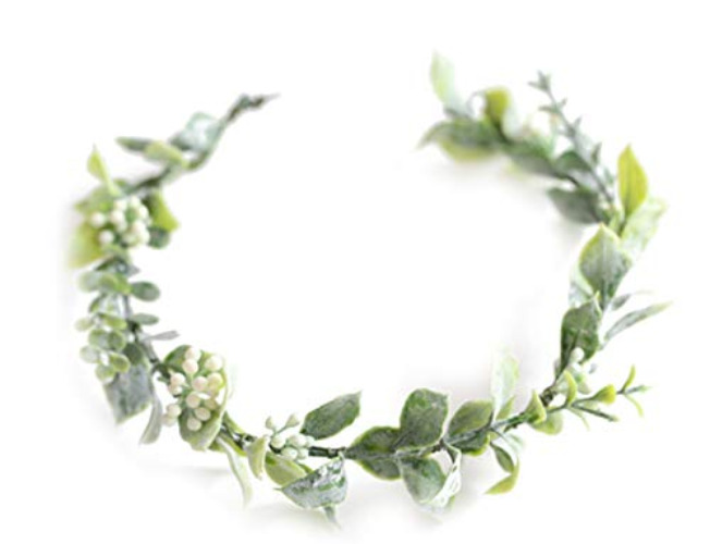 Uongeod Flower Crown Boho Flower Wreath Artificial Floral Crown Bridal Headpiece Greenery Crown for Wedding Ceremony Party Festival