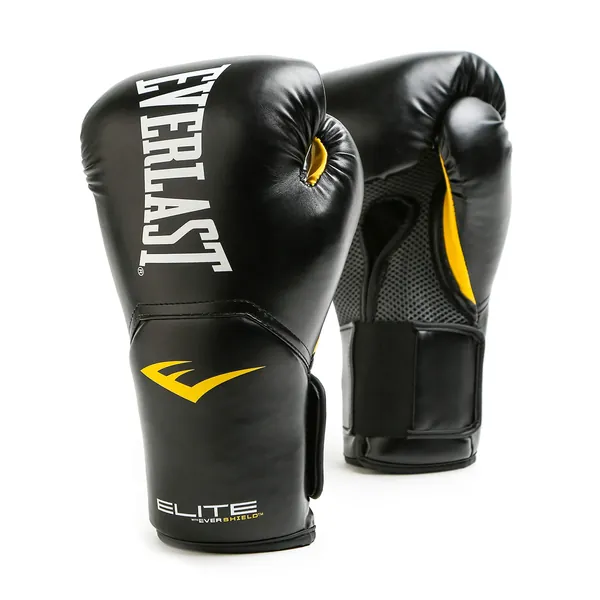 Everlast Elite Pro Style Training Gloves, Black, 14 oz - 