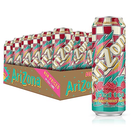 AriZona Raspberry Tea - Big Can, 22 Fl Oz (Pack of 24) - Raspberry Tea