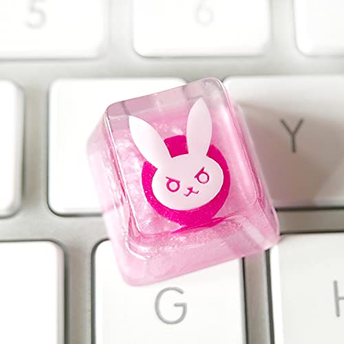 Gaming Keycaps DVA Pink Custom Overwatch Resin Keycaps for Cherry MX Swtiches (OEM R4) (Pink) - Pink
