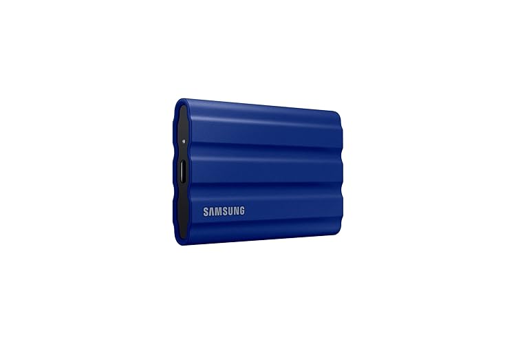 SAMSUNG T7 Shield 2TB Portable SSD, USB 3.2 Gen2, Rugged, IP65 Rated, for Photographers, Content Creators and Gaming, External Solid State Drive (MU-PE2T0R/AM, 2022), Blue - Blue - 2 TB