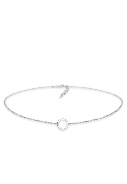 Elli Necklace Ladies Choker Circle Trend Geo in 925 Sterling Silver