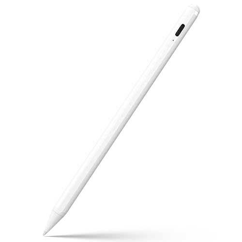 Stylus Pen for iPad 9th&10th Generation-2X Fast Charge Active Pencil Compatible with 2018-2024 Apple iPad Pro 11"/12.9"/M4, iPad Air 3/4/5/M2, iPad 6-10, iPad Mini 5/6 Gen-White - White
