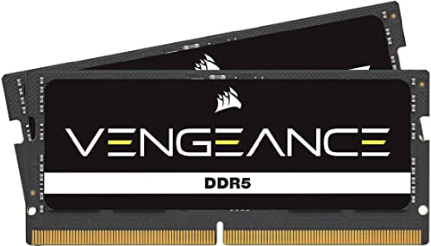 CORSAIR Vengeance SODIMM DDR5 RAM 96GB (2x48GB) 4800MHz CL40 Intel XMP iCUE Compatible Computer Memory - Black (CMSX96GX5M2A4800C40) - 4800MHz - 96GB (2x48GB)