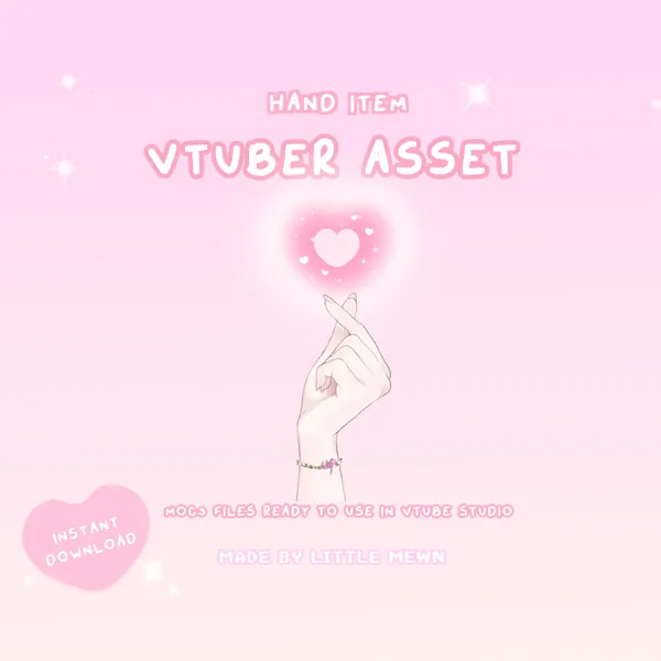 VTuber Asset | Rigged Finger Heart