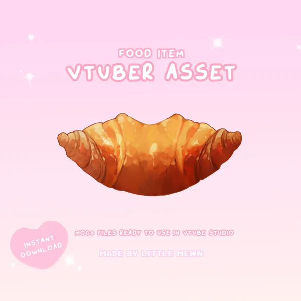 VTuber Asset | Rigged Toasty Croissant
