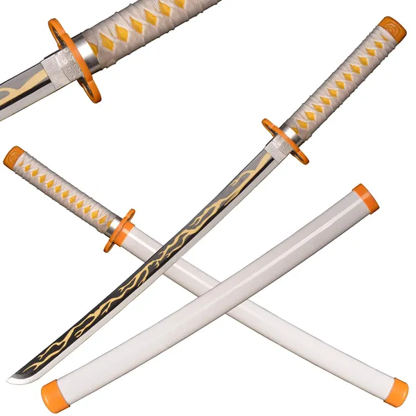 Sword Warrior Demon Slayer Anime Cosplay Sword in Wood, 79 cm, Kids’ Toys, Japanese Anime Wood Katana, Available in a Variety of Styles