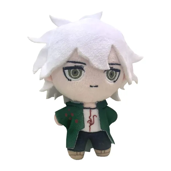 Nagito Komaeda Plushie, Anime Nagito Komaeda Cosplay Plush Doll with PVC Keyring Anime Pendant Keychain Hanging Accessories for Bags, Backpacks, Car Keys - Lovely Gift for Birthday Christmas