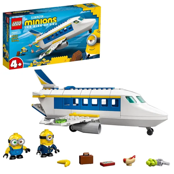 LEGO 75547 Minions Minion Pilot in Training Buildable Plane Toy with Bob and Stuart, Toys For 4+ Kids