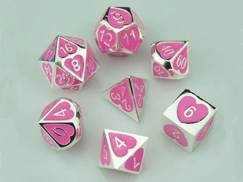 Metal Dice  7 Polyhedral Metal Dice Set for Role Playing Game | Etsy