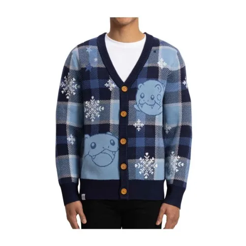 Spheal Plaid Flurry Knit Cardigan - Adult