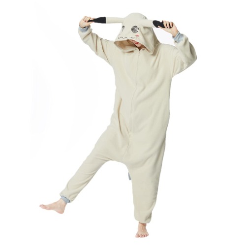 OGU' DEAL Adult Mimikyu Cosplay Costumes Onesie Pajamas One-Piece Jumpsuits for Men Women, Zipper Closure