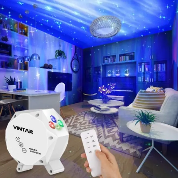 Galaxy Projector with LED Nebula Cloud and Starlight,Night Light Projector with Remote Control for Baby Bedroom, Game Room/Home Theater/Room Decoration