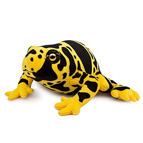 ZHONGXIN MADE Simulation Yellow Frog Stuffed Plush Toy - 6.3inch Lifelike Wild Animals Poison Dart Poisondartfrog Plushie Toys Figur, Super Soft Plush Dolls for Kids Stuffed Toys, Gifts for Kids - Yellow Frog