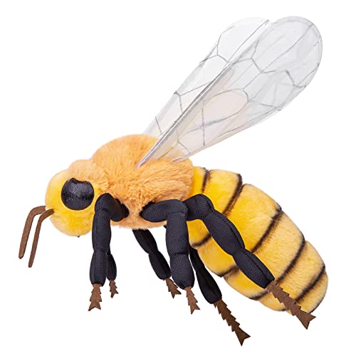 ZHONGXIN MADE Large Bee Plush Toy - Lifelike Bee Stuffed Animals 16in, Realistic Bee Big Wings Toys, Simulation Bee Plushie Model Toy, Unique Plush Gift Collection for Kids - Large Bee