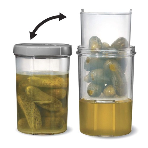 starfrit pickle jar 1.3L container w/ strainer