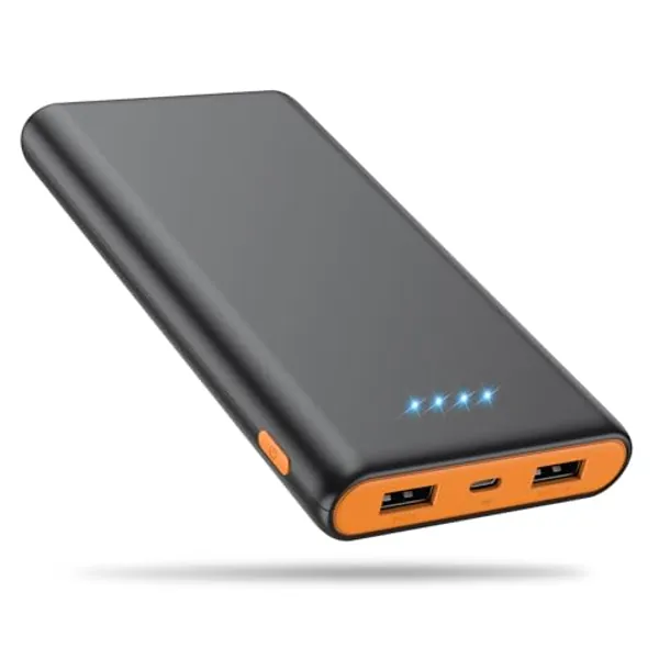 Portable Charger Power Bank 25800mAh, Ultra-High Capacity Fast Phone Charging with Newest Intelligent Controlling IC, 2 USB Port External Cell Phone Battery Pack Compatible with iPhone,Android-Orange