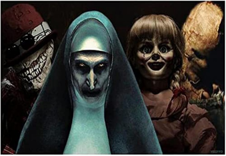 YEEIFFD 5D DIY Full Round Diamond Painting Horror Movie Character Cross Stitch 3D Embroidery Rhinestone Mosaic Home Decor 12x16 inch