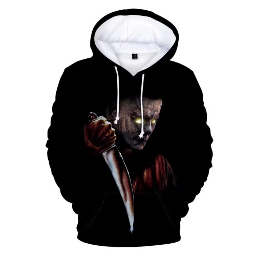 CHLOBLOM Michael Myers Hoodie Horror Movie Cosplay Costume 3D Pullover Sweatshirt - XX-Large Color 1
