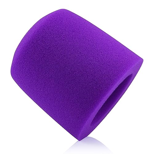 LEFXMOPHY MV7 Pop Filter for Shure MV7 MV7X Microphone Foam Cover Replacement, Purple Wind Muff - PURPLE