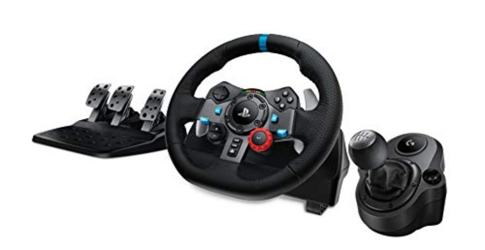 Logitech G29 Driving Force Race Wheel with Logitech G Driving Force Shifter Bundle - Playstation/PC - Wheel + Shifter