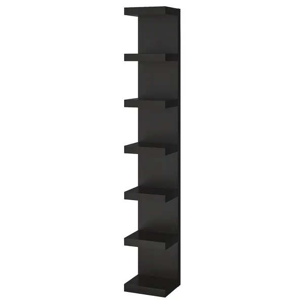LACK Wall shelf unit - black-brown 11 3/4x74 3/4 "