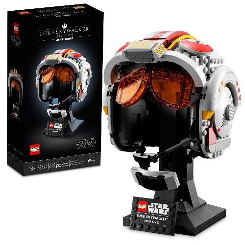 LEGO Star Wars Luke Skywalker Red 5 Helmet 75327 Set, Buildable Collection Display Model, Collectible Decor for Adults, Great Birthday for Husband, Wife, and Any Star Wars Fans