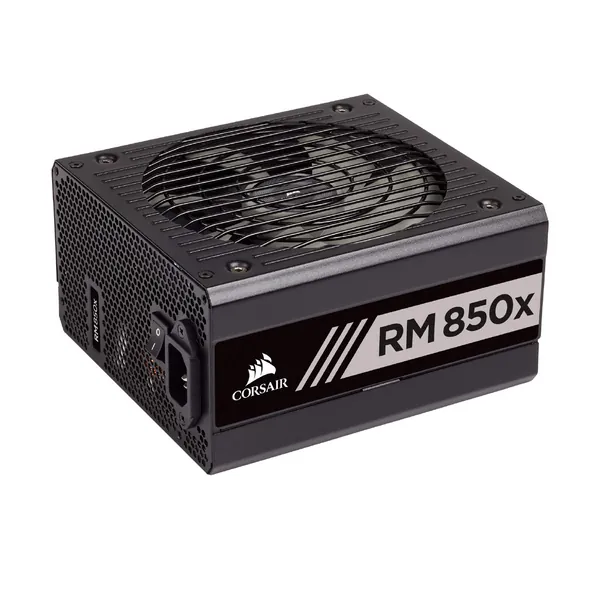 Corsair RMX Series, RM850x, 850 Watt, 80+ Gold Certified, Fully Modular Power Supply (Low Noise, Zero RPM Fan Mode, 105°C Capacitors, Fully Modular Cables, Compact Size) Black - RM850X RMx