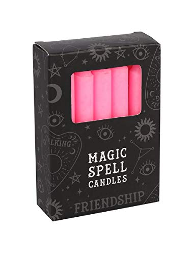 12 Magic Spell Candles - Friendship Pink 10cm