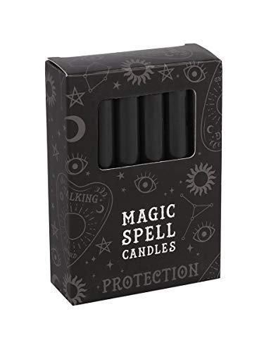 Grindstore 12 Magic Spell Candles - Protection Black 10cm