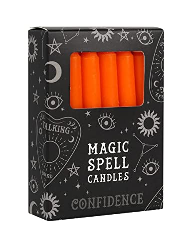 Spirit of Equinox Magic Spell Candles-Confidence-Pack of 12, Orange, 10.3 x 7.3 x 2.5 cms