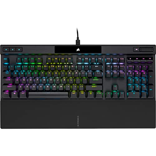 Corsair K70 RGB PRO Wired Mechanical Gaming Keyboard (Cherry MX RGB Red Switches: Linear and Fast, 8,000Hz Hyper-Polling, PBT Double-Shot PRO Keycaps, Soft-Touch Palm Rest) QWERTY, NA - Black - K70 RGB PRO - MX RED (Linear) - Black
