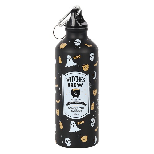 Witches Brew Metal Water Bottle Gothic Homeware