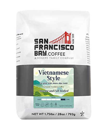 San Francisco Bay Ground Coffee - Vietnamese Style (28oz Bag), Dark Roast - Vietnamese Style - 28oz Bag (Pack of 1)