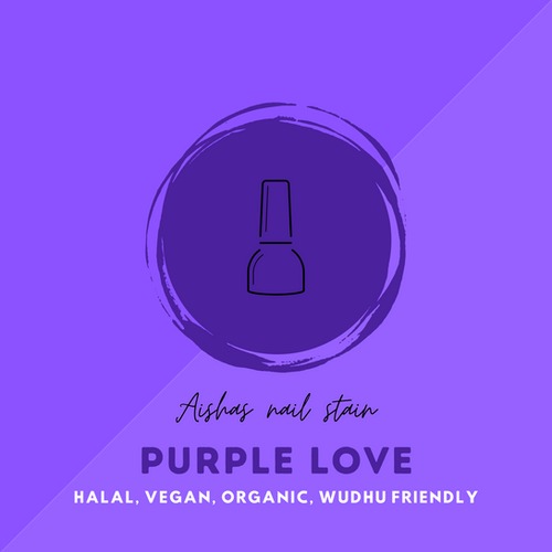 Black & Purple Love Nail Stain