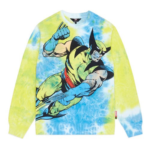 TF x Marvel Wolverine Tie Dye Crewneck | Multi / XL