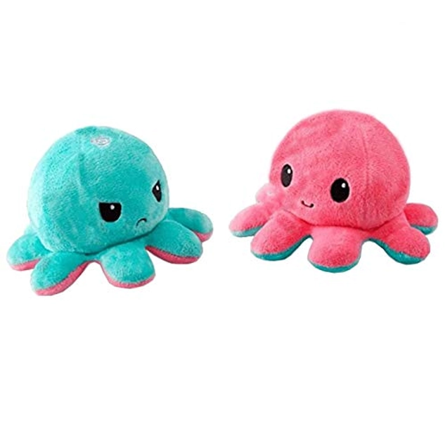 GeniusCells Reversible Octopus Plushie | Cute Plush Toy Reversible Doll Soft Stuffed Animal Doll for Kids Adults for Birthday Gift…