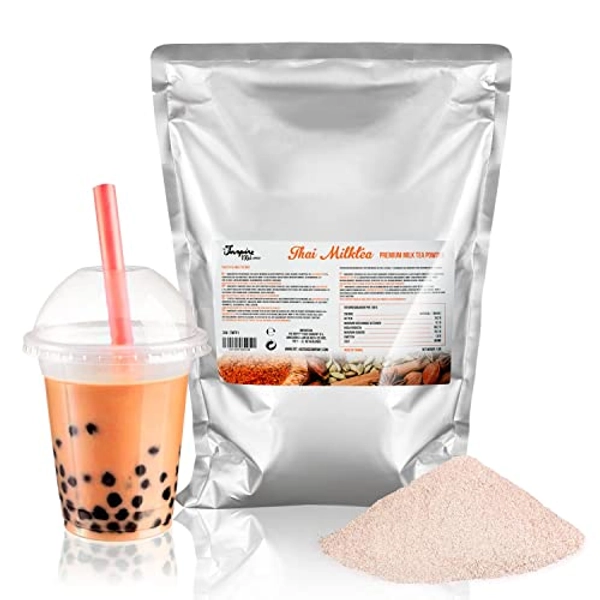 INSPIRE FOOD Bubble Tea Thai Milchtee Pulver - 1 KG Authentisches thailändisches Teemischungspulver für Boba Tee | Hochwertige Zutaten ohne künstliche Farbstoffe