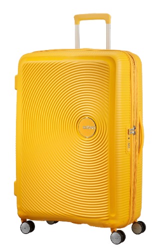 American Tourister - Soundbox Spinner Expandable, 77cm, 97/110 L - 4.2 KG, Yellow (Golden Yellow)