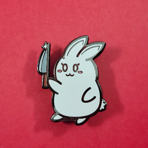 Stabby Bunny Enamel Pin