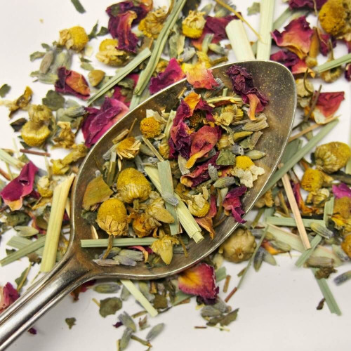 Calm Chamomile Bloom Herbal Tea (Rose - Lavender)