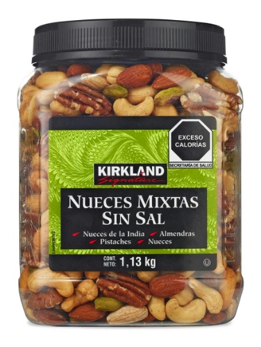 Nueces Mixtas Sin Sal 1.13kg Kirkland