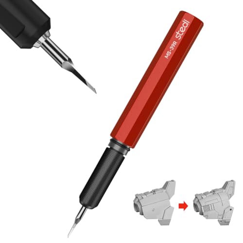 stedi Model Scriber Chisel,Tungsten steel Blades 0.1mm,for Modeling Hobby,RG Scale Model,Gundam Model Kit,for Scribing line, Engraved,Panel line,Resin,Red - Red+0.1mm