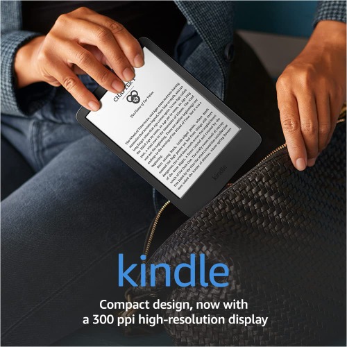 Kindle (2022 release) – The lightest and most compact Kindle, now with a 6” 300 ppi high-resolution display, and 2x the storage - Black - Black