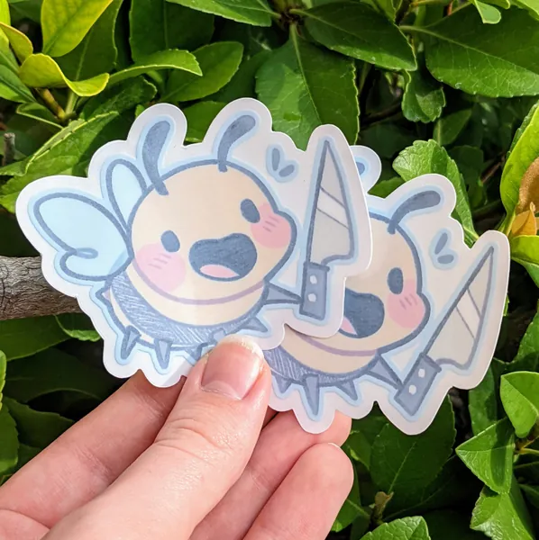 Knife Bee Car Sticker! // 3in Waterproof Front Adhesive Window Sticker